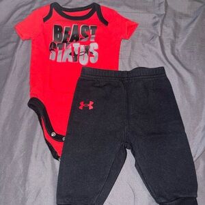 Under Armour Red and Black Kids Matching Set